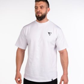 Мъжка oversize тениска "Colossal", бяла