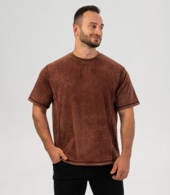 Мъжка тениска "Breed", washed brown